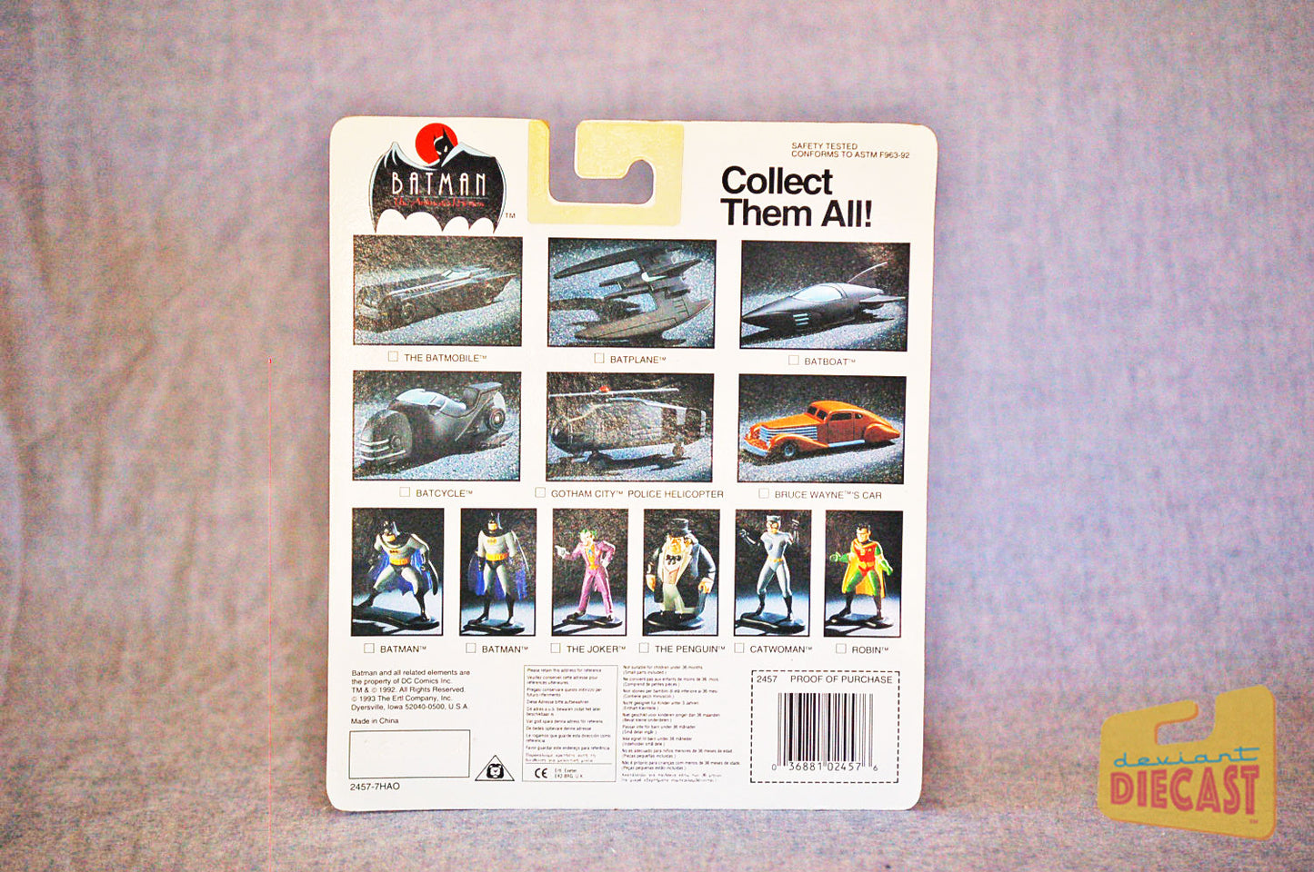 1992 ERTL Batman the Animated Series Vehicles and Figures — Complete Set!