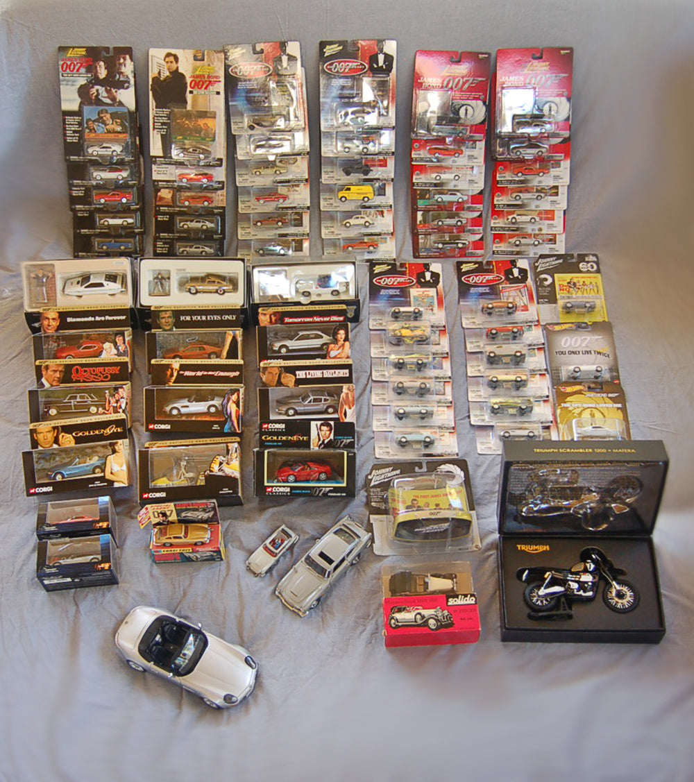 007 Die-cast Extravaganza — Corgi, Danbury Mint, Johnny Lightning, Hot Wheels, Jada — Vintage! Rare! Minty-mint-mint!