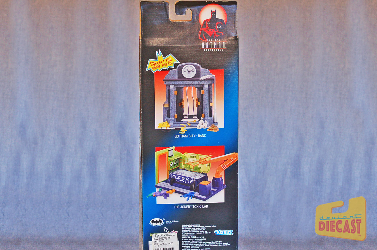 1997 Kenner New Adventures of Batman Die-cast collection: Batmobile, Batboat, Batwing, Batgirl, Robin, Joker